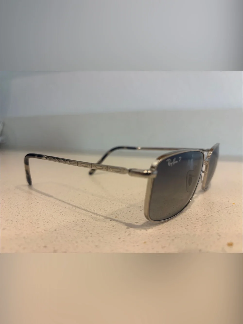 Ray-Ban Silver Frame Gray Lens Men's Sunglasses